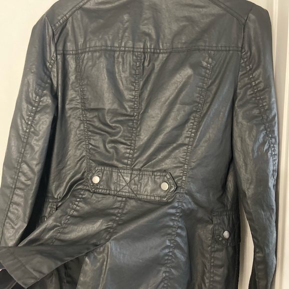 Black Moto Biker Jacket Lightweight Size Medium NWOT - Picture 6 of 8